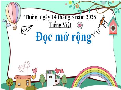 Bài giảng Tiếng Việt 2 (Kết nối tri thức) - Bài (Đọc mở rộng): Tìm đọc sách, báo nói về việc bảo vệ thực vật - Năm học 2024-2025 - Phan Thị Thúy Hoa