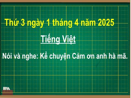 Bài giảng Tiếng Việt 2 (Kết nối tri thức) - Bài (Nói và nghe): Kể chuyện cảm ơn anh Hà mã - Năm học 2024-2025 - Phan Thị Thúy Hoa