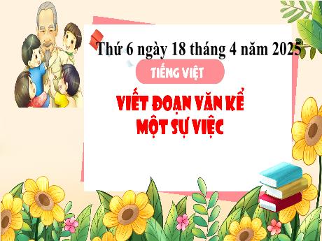 Bài giảng Tiếng Việt 2 (Kết nối tri thức) - Bài: Viết đoạn văn kể một sự việc - Năm học 2024-2025 - Phan Thị Thúy Hoa