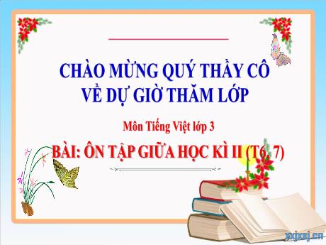 Bài giảng Tiếng Việt 3 (Kết nối tri thức) - Bài: Ôn tập giữa học kì 2 (Tiết 6+7) - Năm học 2024-2025 - Trần Thị Mai Hương
