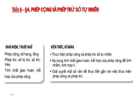 Bài giảng Toán 6 (Kết nối tri thức) - Bài 4: Phép cộng và phép trừ số tự nhiên - Trường Trung học cơ sở Đông Tây Hưng