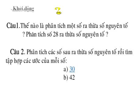 Bài giảng Toán 6 (Kết nối tri thức) - Tiết 19: Luyện tập - Trường Trung học cơ sở Đông Tây Hưng