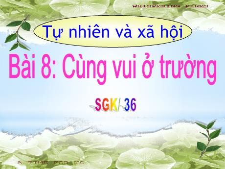 Bài giảng Tự nhiên xã hội 1 (Kết nối tri thức) - Bài 1: Cùng vui ơt trường (Tiết 2) - Lê Thị Quyên