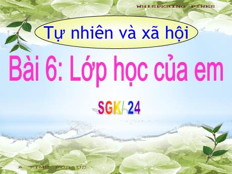 Bài giảng Tự nhiên xã hội Lớp 1 (Kết nối tri thức) - Bài 6: Lớp học của em - Năm học 2024-2025 - Lê Thị Quyên