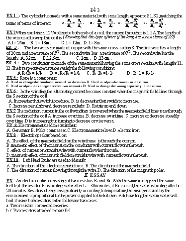 Đề song ngữ Vật lí 9 - Đề 3+4 - Phạm Văn Minh (Có đáp án)