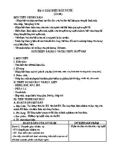 Kế hoạch bài dạy Địa lí 6 - Bài 4: Giai điệu đất nước - Trường Trung học cơ sở Đông Tây Hưng