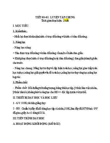 Kế hoạch bài dạy Toán 6 - Tiết 60+61 - Bài: Luyện tập chung - Trường Trung học cơ sở Đông Tây Hưng